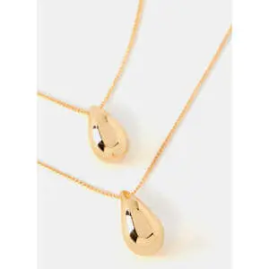Mint Velvet Gold Tone Teardrop Layered Necklace